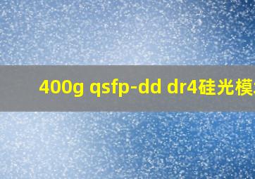 400g qsfp-dd dr4硅光模块